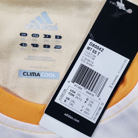 Adidas MENS SIZE 2XL Custom DAWGS White Blue Gold Soccer Jersey Shirt - Picture 6 of 12